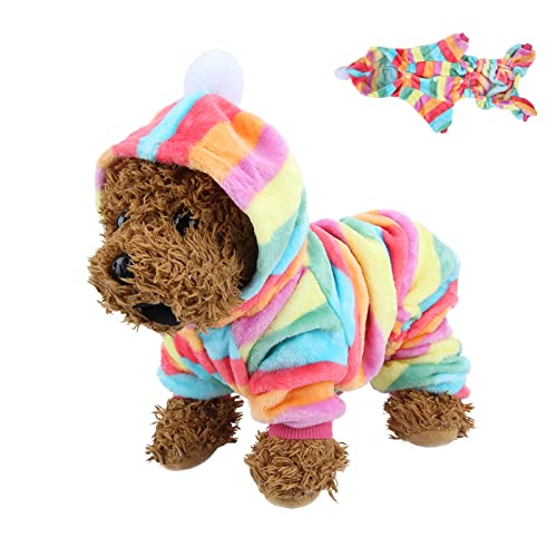 Ropa para mascotas, abrigo para perros de otoño invierno, ropa para mascotas, traje de salto, chaqueta para clima frío a prueba de viento para mascotas, chalecos para perros (xs-colores del arcoiris)