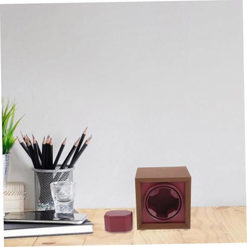 Caja para relojes automáticos con 3 niveles ajustables y estuche giratorio de madera 6