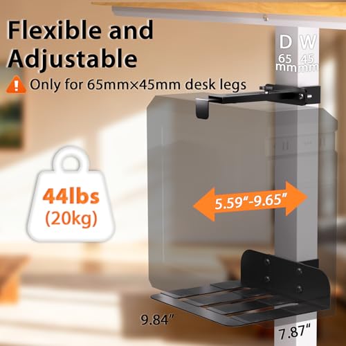 Support PC sous le bureau ajustable pour un espace de télétravail épuré