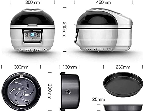 WYCGD Heißluftfritteuse Heißluftfritteuse Ölfreie ölfreie Fritteuse Weniger gesund Kocher Timer & Temperaturregelung Home Multifunktionsautomatik – Bild 3