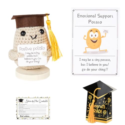 OHREN Regalo Divertenti, Patata, Positiva Idea Regalo Laurea Donna Uomo, Peluche Decorazioni Casa Ufficio Scuola, Regali Personalizzati per Compleanno Amica Sorella Ragazza, Gadget