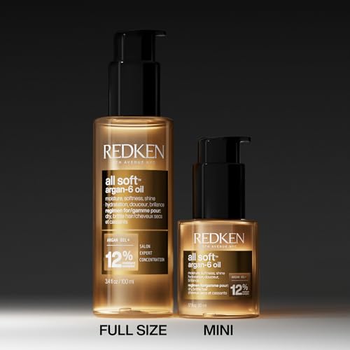 Image of Redken All Soft Argan-6 Oil Treatment For Dry Hair - Deeply Conditions Hair, Adds Softness and Shine With Argan Oil
