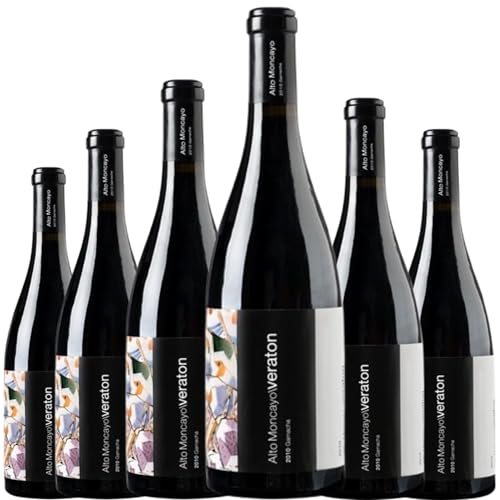 Alto Moncayo Veratón Vino Tinto Garnacha con Crianza, 15.5% Vol, Aromático y Potente, Ideal para Carnes y Platos Sabrosos, Compra Online Segura | 6 botellas