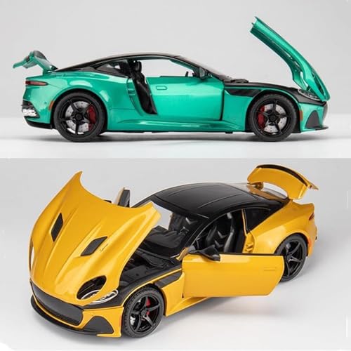 Image of Aston Martin 1:24 Model Car with Box, Zinc Alloy Pull Back Toy car with Sound and Light for Kids Boy Girl Gift [Colors as Per Stock]