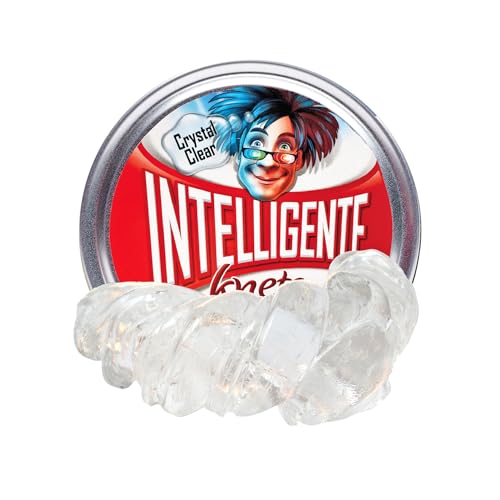 Intelligente Knete - Das Original! Crystal Clear - Transparente Knete - Kinderknete und Therapieknete in einem - Besser als jeder Stressball! Für Kinder und Erwachsene (Standard-Dose, 80g)