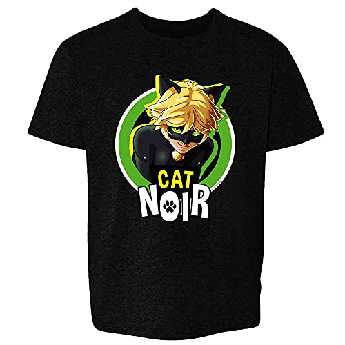 Miraculous Heroes Kids T-Shirt Super Soft Adrien Cat Noir Tee Black XS