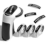 Phomemo Embossing Label Maker,Embossed Label Maker Machine with Tape,E975 Embosser Label Makers 3D Labeller,Vintage Label Printers for Home Use,Office and DIY with 3pcs Black Tape 9mm