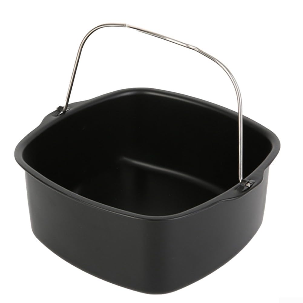Honseadek Non-stick Cake Baking Tray Basket For Air Fryer, Air Fryer Cake Barrel-Tin, Air Fryer Accessories, For Baking Dish Air Fryer Accessories(8 inch)