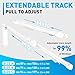 Smart Electric Curtains Track, Ceiling Curtains Track Adjustable Retractable Motorized Curtain Rod From 94 to 177 Inches, Automatic Curtain Opener, Work with Alexa/Google Home/Tuya Voice Control
