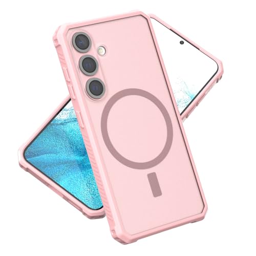 Coque magnétique pour Samsung S24 Plus, l'accessoire rose clair de votre routine