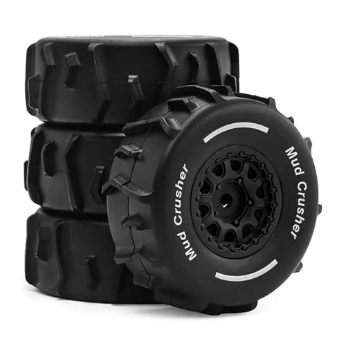 Pneus de camion court RC Arrma Mojave Grom 1/16 avec jantes sable noires 4 pièces