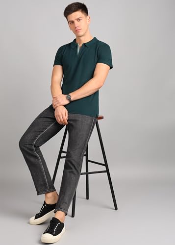 Image of INKKR Men's Solid Polo Neck Half Sleeve Stylish T-Shirt Combo (Size-S)