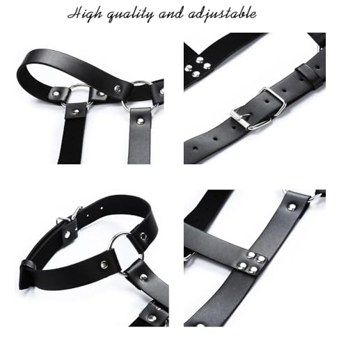 Men's Chest Harness – Gothic Punk Corset Belt with Shoulder Straps for Roleplay, Nightclub, Bar Parties & Masquerade Tough Guy Adjustable Stylish Black Breastplate for Bold Looks2
