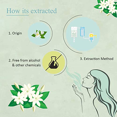 Florona Jasmine Premium Quality Essential Oil - 4 Fl Oz For Hair Skin Diffuser Aromatherapy Home Fragrance Acetite Large Bottle With Gift Box #TOP3
