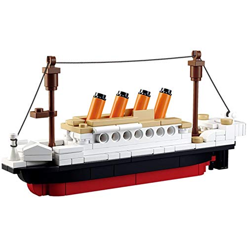 SuSenGo Building Blocks Titanic ShipBoat 3D Model Educational Gift Toys for Children 194PCS