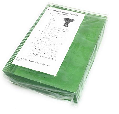 Lexicon Select Transparent Super Soft Lino Block 150x100 mm - Pack of 10 with Hints & Tips Guide