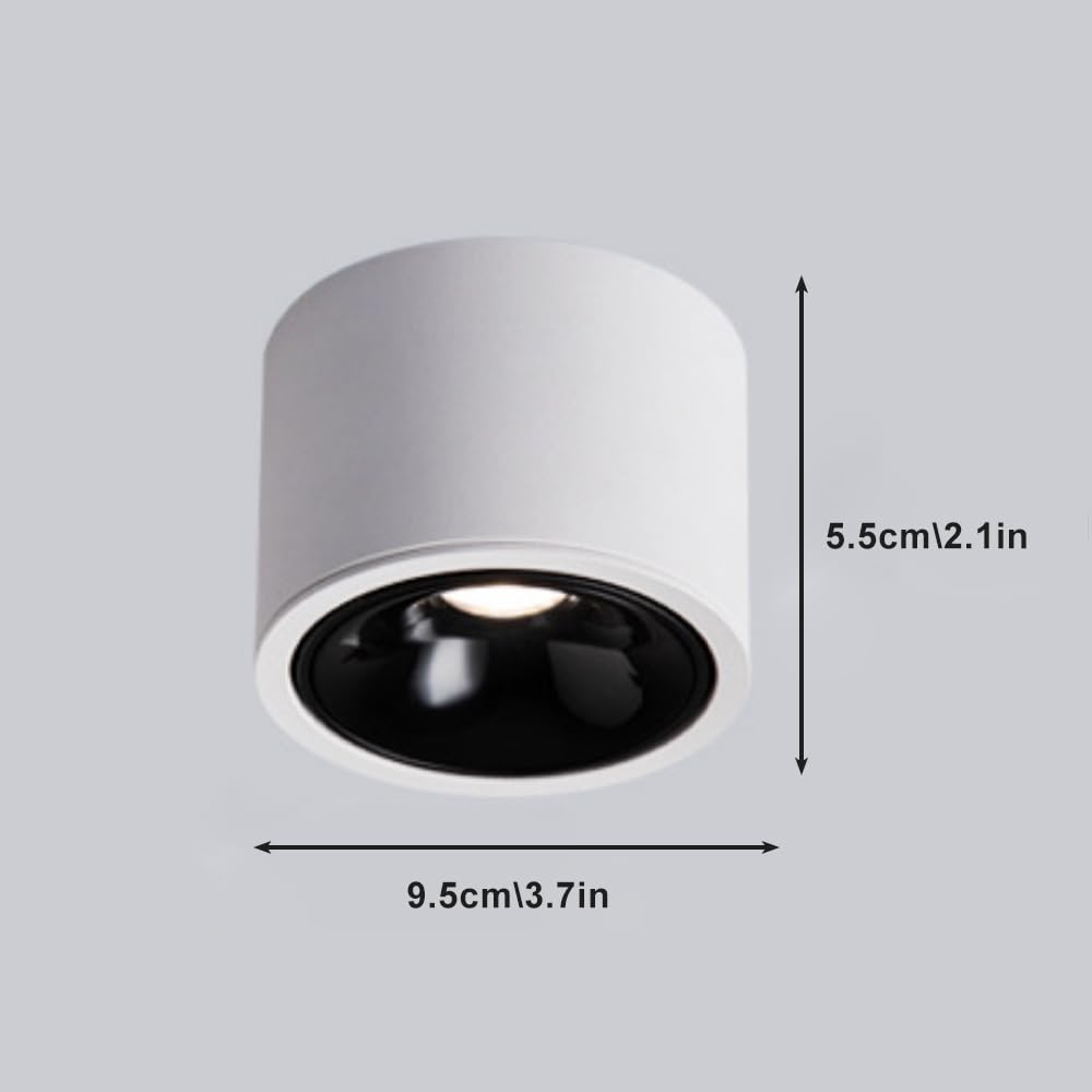 Faretti da incasso, faretti da soffitto, faretti da soffitto a LED, faretti da incasso da superficie, faretti da 15 W, faretti direzionali in alluminio for interni, for esposizione, soggiorno, camera
