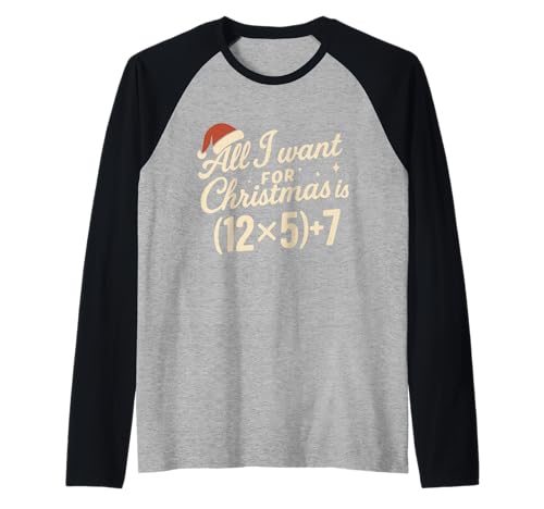 Funny 67 Christmas Math Teacher Six Seven Numbers Meme Xmas Raglan Baseball Tee