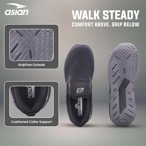 Image of ASIAN Wonderwalk Pro-13 Men's Walking Shoes | Lightweight, Breathable Sneakers with Arch Support, Cushioned Comfort & Durable Grip for Daily Walks