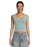 Free People Women's Clean Lines Muscle Cami, Mineral Blue