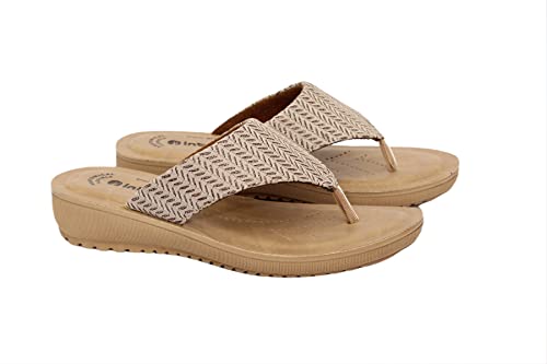 Image of inblu Stylish Fashion Slipper for Women | Comfortable | Lightweight | Anti Skid | Casual Office Footwear (LF01 BRNGMG)
