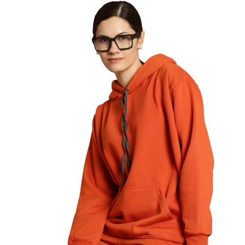 Image of Mack Jonney Solid Hooded Cotton Fleece tracksuit Co-Ord Set for Women-MACK32729