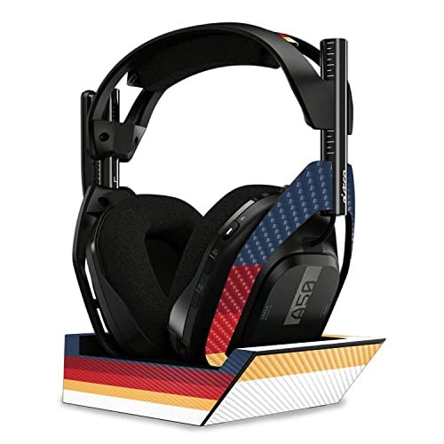 Image of MightySkins Carbon Fiber Skin Compatible with Astro A50 Wireless Headphones + Base Station (Gen 4) - Vintage Lines | Protective, Durable Textured Carbon Fiber Finish | Easy to Apply | Made in The USA