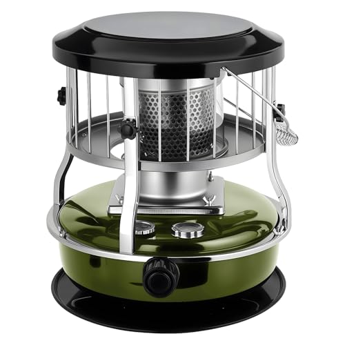 Image of Kerosene Heater, 9000 BTU Portable Indoor Space Heater for Large Room, Radiant Heaters Non Electric Stove Camping Hunting Garage Tent Outdoor Use, 16-21 Hours Burn Time, 4.5L Fuel Capacity Ar