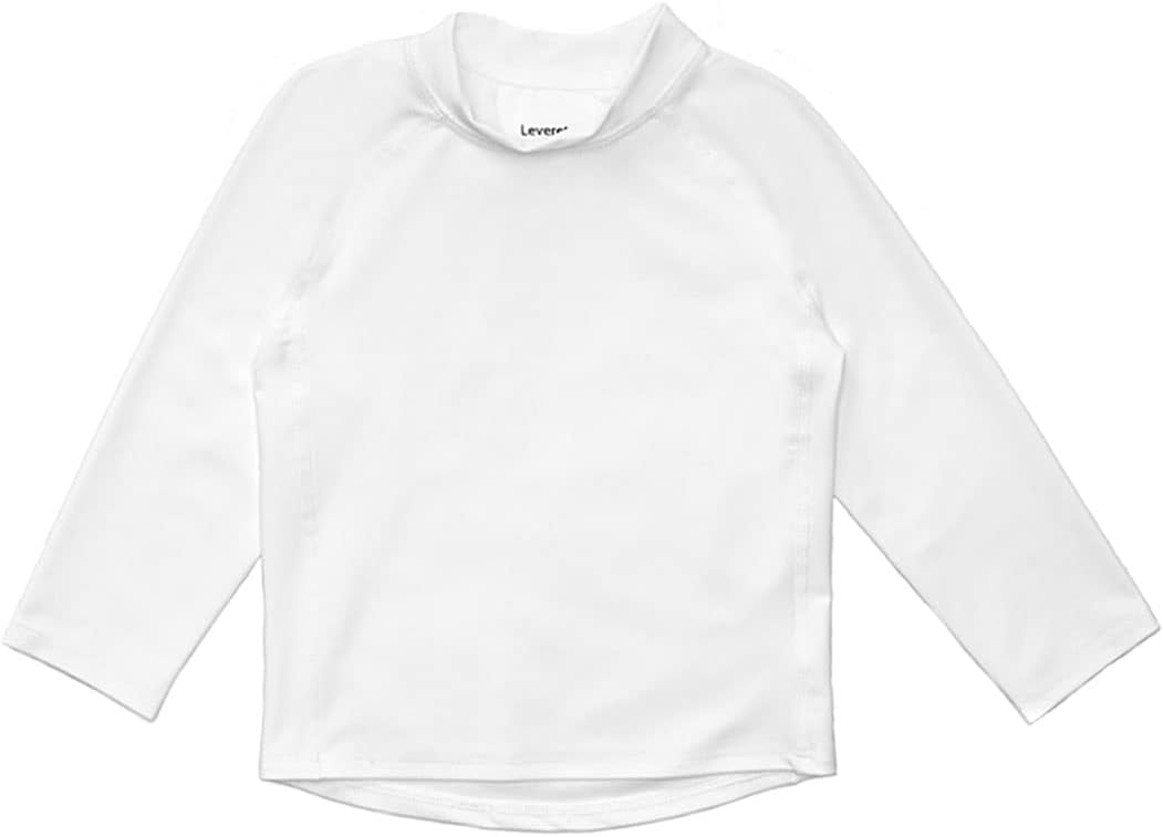 Leveret Long Sleeve Baby Boys Girls Rash Guard Sun Protected UPF + 50 Kids & Toddler Swim Shirt (12 Months-5 Toddler)