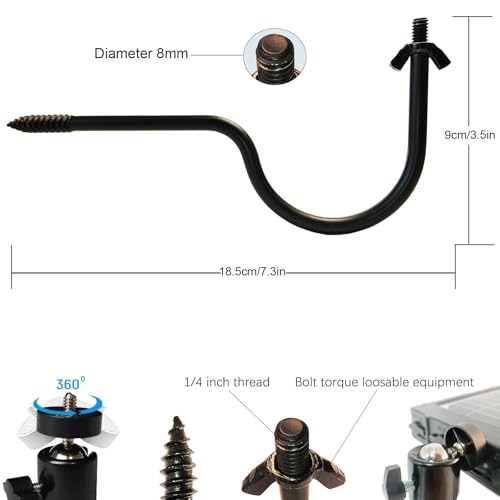 Support de caméra d'extérieur en acier durable premium avec rotation à 360° - 5