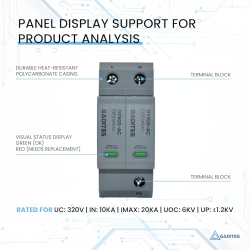 Image of Surge Protector 2 Pole T2+T3, Fine-Level Type 3 Surge Protection, Safeguards Sensitive Electronics, Residual Lightning & Power Surge Safety Device (AC /T2+T3 2 Pole)