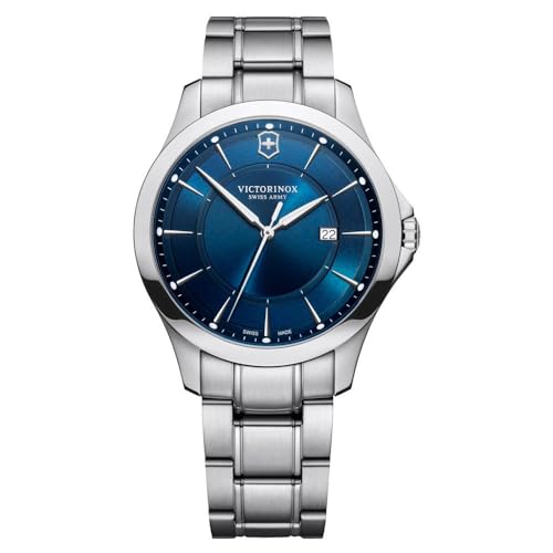 Victorinox Alliance Ø 40 mm Reloj de Pulsera de Hombre, Swiss Made, Cuarzo analógico, Sumergible hasta 100 m, Cristal de Zafiro, Pulsera de Acero Inoxidable, Azul/Plateado Victorinox Alliance Ø 40 mm Reloj de Pulsera de Hombre, Swiss Made, Cuarzo analógico, Sumergible hasta 100 m, Cristal de Zafiro, Pulsera de Acero Inoxidable, Azul/Plateado