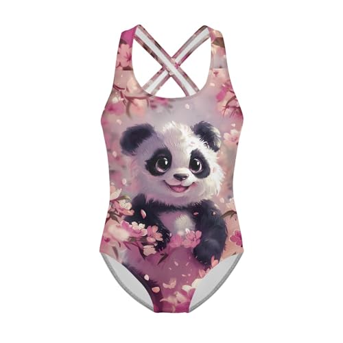 Image of INSTANTARTS Girls One Piece Swimwear Sleeveless Crossback Swimsuits