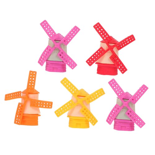 Toyvian Windmühlen Modell Zubehör 5 Stück Bunte Garten Deko Sukkulenten Ornament Heimdekoration Kompakt Langlebig