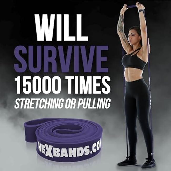 The x Bands Resistance Bands - Squat Bands - Booty Band - Pull Up Bands - Extra Strength Workout Bands - Exercise Resistance Bands for Home or Gym Workout - Strength Training Equipment