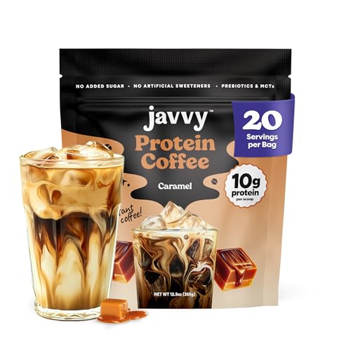 Caramel Protein Iced Coffee - Premium Whey Protein & Instant Iced Coffees - 100% Natural Cold Brew
