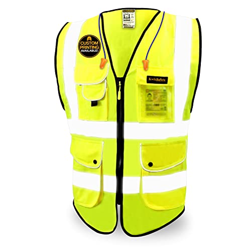 Best Cyber Monday 🔥 KwikSafety (Charlotte, NC) SUPERIOR (9 Pockets) Class 2 ANSI High Visibility Reflective Safety Vest Heavy Duty Mesh Zipper and Hi Vis Construction Surveying Engineering Work HiViz Men Yellow Medium Super Brands KwikSafety (Charlotte, NC) SUPERIOR (9 Pockets) Class 2 ANSI High Visibility Reflective Safety Vest Heavy Duty Mesh Zipper and Hi Vis Construction Surveying Engineering Work HiViz Men Yellow Medium