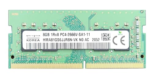 Image of 8GB DDR4 Laptop RAM for SK hynix 2666MHz (PC4-21300) 260-Pin SO-DIMM Single Rank 1.2V Non-ECC Unbuffered Notebook Memory Module Upgrade (Part: HMA81GS6JJR8N-VK)