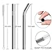 Vinaco Stainless Steel Smoothie Straws, 0.4'' Extra Wide Reusable Metal Drinking Straws for Milkshake, Smoothie, Beverage, Set of 4 with 1 Cleaning Brush