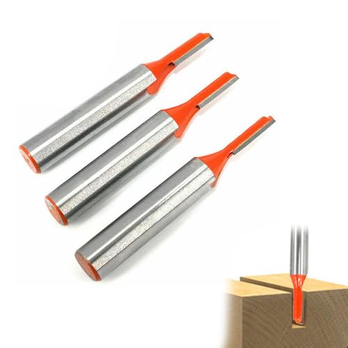 xlwen Fresa de ranura de 8 mm, fresa para madera, 3 unidades, juego de fresas rectas para madera, fresadora profesional, estándar para madera, 3 mm, 4 mm, 5 mm