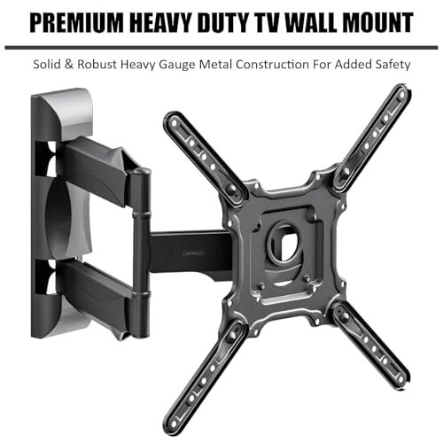 Image of Caprigo Full Motion TV Wall Mount Bracket for 32 to 55 Inch LED /HD /Smart TV's, Universal Heavy-Duty TV Stand for Wall with Swivel Rotation & Tilt Adjustments (M460 /P4)