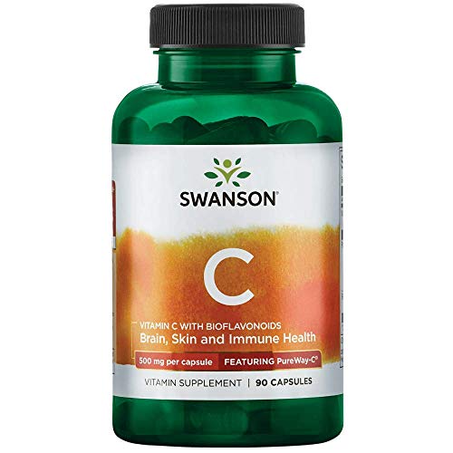 Swanson Pureway-Vitamin C 500 Milligrams with Bioflavonoids 500 Milligrams 90 Capsules