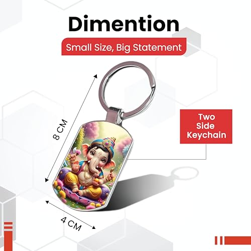 Image of Premium Printed Metal Keychain for Men & Women | High-Definition Artwork Print | Durable Key Ring for Car, Bike, Home & Office Keys | Stylish Decorative Key Holder Gift