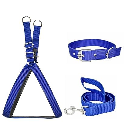 Smart Doggie Combo Of Dog Chest Belt, Collar,Lead Stylish And Adjustable For All Dog Breed Helps In Walking And Training For Your Beloved Ones (Medium Size, Blue),?17.78 cm (B0D6N172MJ) Amazon Price History, Amazon Price Tracker