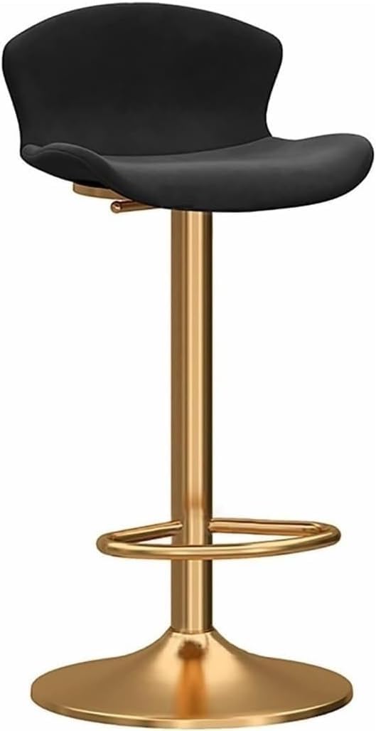 Taburete de Bar de Altura de mostrador, Silla giratoria tapizada Ajustable con Respaldo Alto y Estructura metálica.