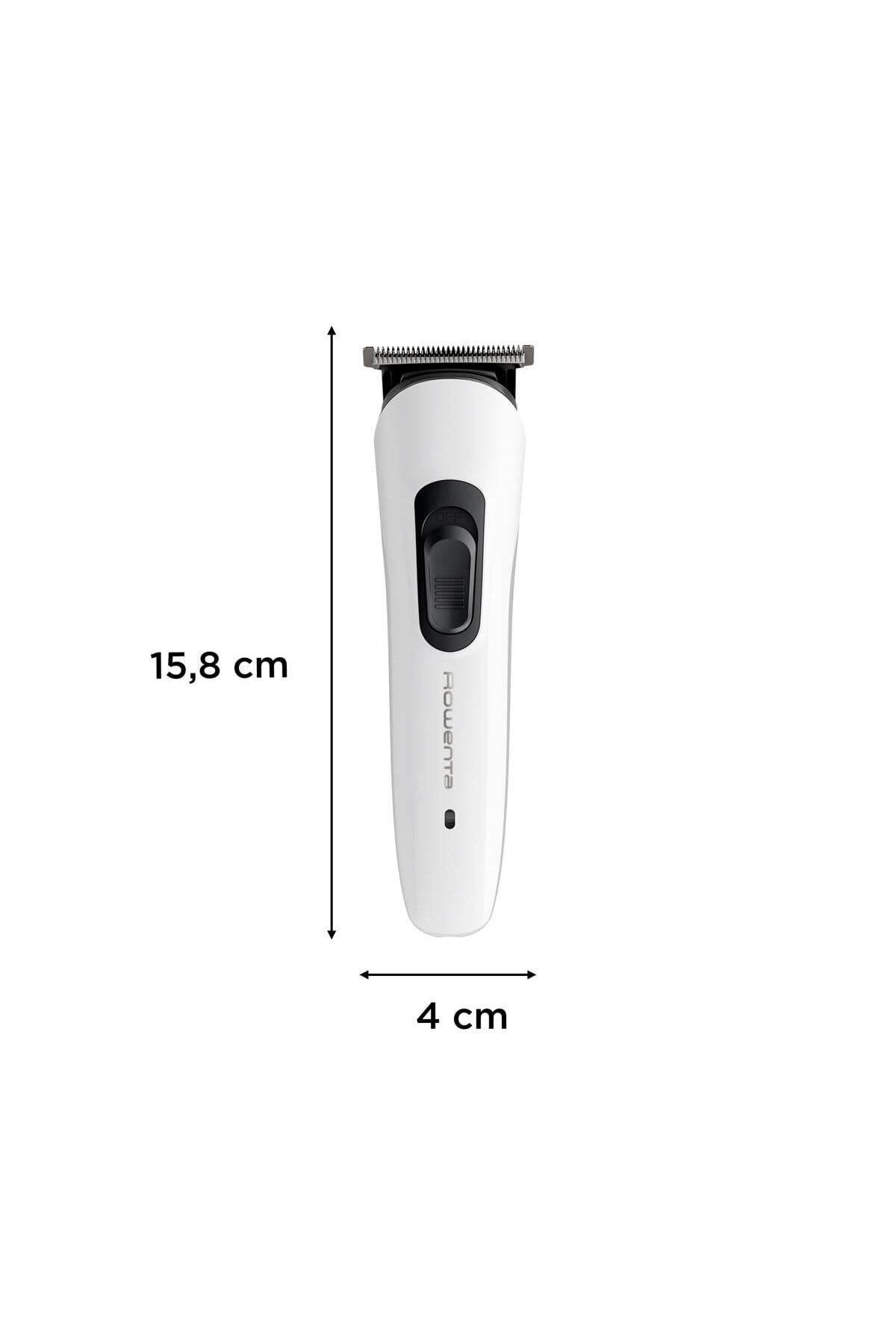 Rowenta Trim & Style 8 w 1, wielofunkcyjny trymer do brody dla mężczyzn, samoostrzące ostrza ze stali nierdzewnej, 6 stałych grzebieni, akcesoria do nosa i uszu, TN8934E0