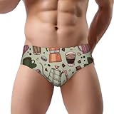 Xiso Ver Bunte Herbstblätter, Herren-Unterwäsche, Slip, kein Eingriff mit verdecktem Bund, Unterhose, Kaffeemaschinen Macarons Schokolade, XXX-Large