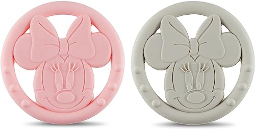 Image of Cudlie Disney Silicone Teether Toy Set for Infants, Food Grade and BPA Free Teethers for Babies 6-12 Months, 2-Pack Teether Toys for Newborns