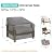 BROSYDA Patio Chair Covers for Outdoor Furniture Waterproof 2 Pack, Lawn Chair Covers 600D Heavy Duty Oxford Cloth, Large Covers for Lounge Lawn Deep Seat Black 38" W x 31" D x 29" H