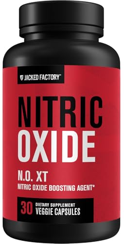 Jacked Factory N.O. XT Nitric Oxide Supplements for Men w/Nitrosigine L Arginine L Citrulline Supplement for Muscle Pumps & Vascularity - Pre Workout Nitric Oxide Booster & Muscle Builder - 30 Caps